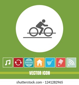 very Useful Vector Icon Of Cyclist with Bonus Icons Very Useful For Mobile App, Software