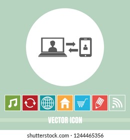 Very Useful Vector Icon Of Data Synchronization with Bonus Icons. Very Useful For Mobile App, Software & Web.
