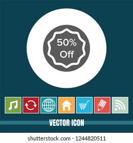 Very Useful Vector Icon Of Discount Badge with Bonus Icons. Very Useful For Mobile App, Software & Web.