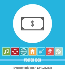 very Useful Vector Icon Of Dollar Currency with Bonus Icons Very Useful For Mobile App, Software & Web