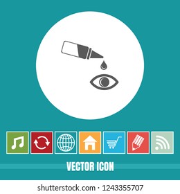 Very Useful Vector Icon Of Eye Drop with Bonus Icons. Very Useful For Mobile App, Software & Web.