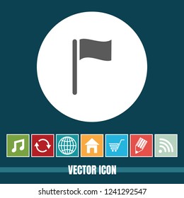 very Useful Vector Icon Of Flag with Bonus Icons Very Useful For Mobile App, Software