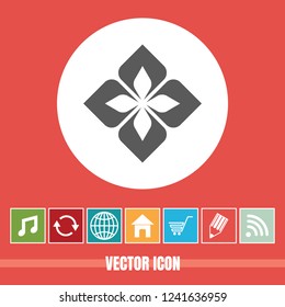 very Useful Vector Icon Of Floral Design Element with Bonus Icons Very Useful For Mobile App, Software & Web