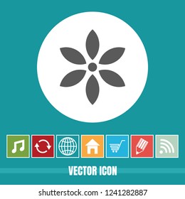 very Useful Vector Icon Of Flower with Bonus Icons Very Useful For Mobile App, Software & Web