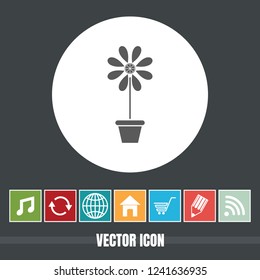 very Useful Vector Icon Of Flower Plant with Bonus Icons Very Useful For Mobile App, Software & Web