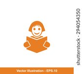 Very Useful Vector Icon Of Girl Student. Eps-10.