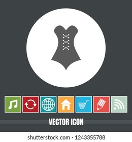 Very Useful Vector Icon Of Gown with Bonus Icons. Very Useful For Mobile App, Software & Web.