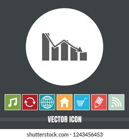 Very Useful Vector Icon Of Graph with Bonus Icons. Very Useful For Mobile App, Software & Web.