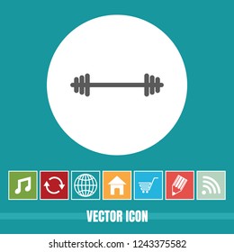 very Useful Vector Icon Of Gym Weight with Bonus Icons Very Useful For Mobile App, Software & Web