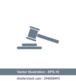 Very Useful Vector Icon Of Hammer Judge. Eps-10.