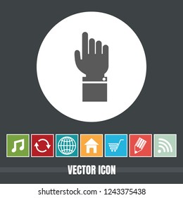 very Useful Vector Icon Of Hand with Bonus Icons Very Useful For Mobile App, Software & Web