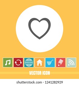 very Useful Vector Icon Of Heart with Bonus Icons Very Useful For Mobile App, Software & Web