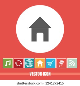 very Useful Vector Icon Of Home with Bonus Icons Very Useful For Mobile App, Software