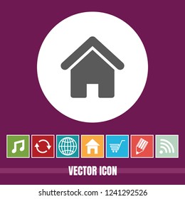 very Useful Vector Icon Of Home with Bonus Icons Very Useful For Mobile App, Software