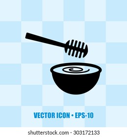Very Useful Vector Icon Of Honey & Dipper. Eps-10.