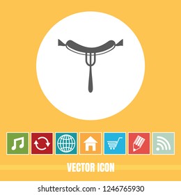 Very Useful Vector Icon Of Hot Dog with Bonus Icons. Very Useful For Mobile App, Software & Web.