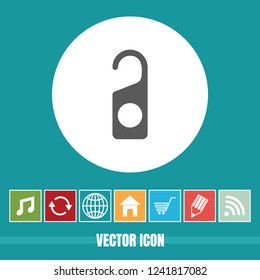 very Useful Vector Icon Of Hotel Room Tag with Bonus Icons Very Useful For Mobile App, Software & Web