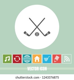 very Useful Vector Icon Of Ice Hockey with Bonus Icons Very Useful For Mobile App, Software & Web