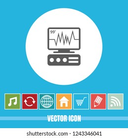 Very Useful Vector Icon Of ICU Monitor with Bonus Icons. Very Useful For Mobile App, Software & Web.