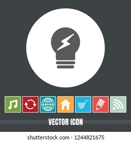 Very Useful Vector Icon Of Idea with Bonus Icons. Very Useful For Mobile App, Software & Web.