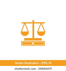 Very Useful Vector Icon Of Justice Scale. Eps-10.