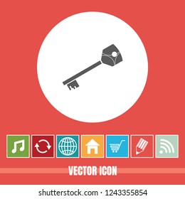 Very Useful Vector Icon Of Key with Bonus Icons. Very Useful For Mobile App, Software & Web.