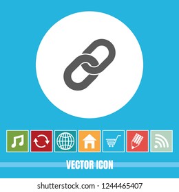 Very Useful Vector Icon Of Link with Bonus Icons. Very Useful For Mobile App, Software & Web.
