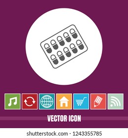Very Useful Vector Icon Of Medicine with Bonus Icons. Very Useful For Mobile App, Software & Web.