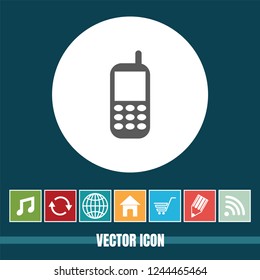 Very Useful Vector Icon Of Mobile Phone with Bonus Icons. Very Useful For Mobile App, Software & Web.