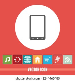Very Useful Vector Icon Of Mobile Phone with Bonus Icons. Very Useful For Mobile App, Software & Web.