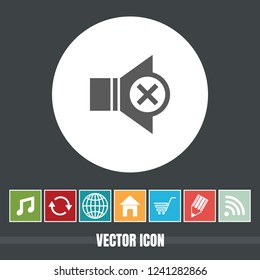 very Useful Vector Icon Of Mute with Bonus Icons Very Useful For Mobile App, Software & Web