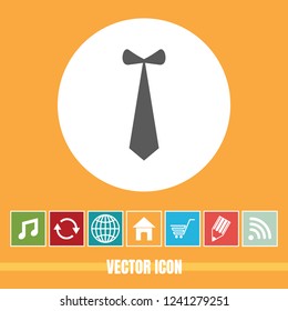 very Useful Vector Icon Of Necktie with Bonus Icons Very Useful For Mobile App, Software and Web