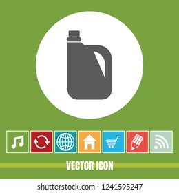 very Useful Vector Icon Of Oil Can with Bonus Icons Very Useful For Mobile App, Software & Web