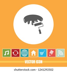 very Useful Vector Icon Of Paint Brush with Bonus Icons Very Useful For Mobile App, Software