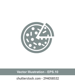 Very Useful Vector Icon Of Pizza. Eps-10.