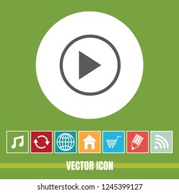 Very Useful Vector Icon Of Play with Bonus Icons. Very Useful For Mobile App, Software & Web.
