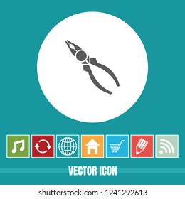 very Useful Vector Icon Of Pliers with Bonus Icons Very Useful For Mobile App, Software & Web.