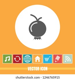 Very Useful Vector Icon Of Pomegranate with Bonus Icons. Very Useful For Mobile App, Software  Web.
