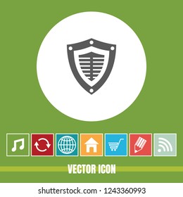 very Useful Vector Icon Of Protection Shield with Bonus Icons Very Useful For Mobile App, Software & Web