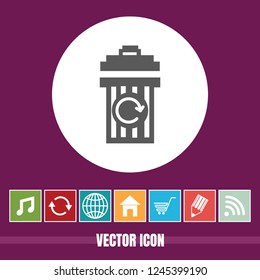 Very Useful Vector Icon Of Recycle bin, Dustbin, Trash Can & Delete with Bonus Icons. Very Useful For Mobile App, Software & Web.