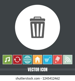 Very Useful Vector Icon Of Recycle bin, Dustbin, Trash Can & Delete with Bonus Icons. Very Useful For Mobile App, Software & Web.