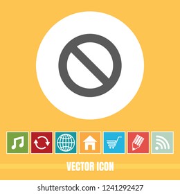 very Useful Vector Icon Of Restricted with Bonus Icons Very Useful For Mobile App, Software