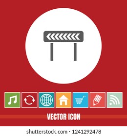 very Useful Vector Icon Of Road Diversion with Bonus Icons Very Useful For Mobile App, Software