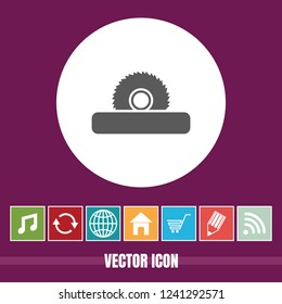 very Useful Vector Icon Of saw wheel with Bonus Icons Very Useful For Mobile App, Software & Web.