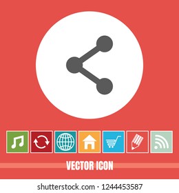 Very Useful Vector Icon Of Share with Bonus Icons. Very Useful For Mobile App, Software & Web.
