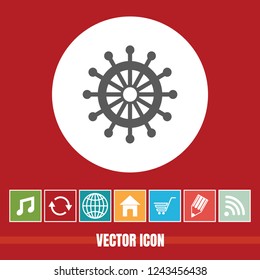 Very Useful Vector Icon Of Ship Wheel with Bonus Icons. Very Useful For Mobile App, Software & Web.