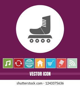 very Useful Vector Icon Of Skate Shoes with Bonus Icons Very Useful For Mobile App, Software & Web