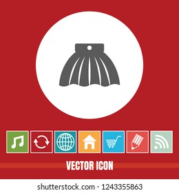 Very Useful Vector Icon Of Skirt with Bonus Icons. Very Useful For Mobile App, Software & Web.