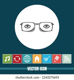 very Useful Vector Icon Of Specs with Bonus Icons Very Useful For Mobile App, Software & Web