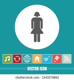 very Useful Vector Icon Of Standing User with Bonus Icons Very Useful For Mobile App, Software & Web